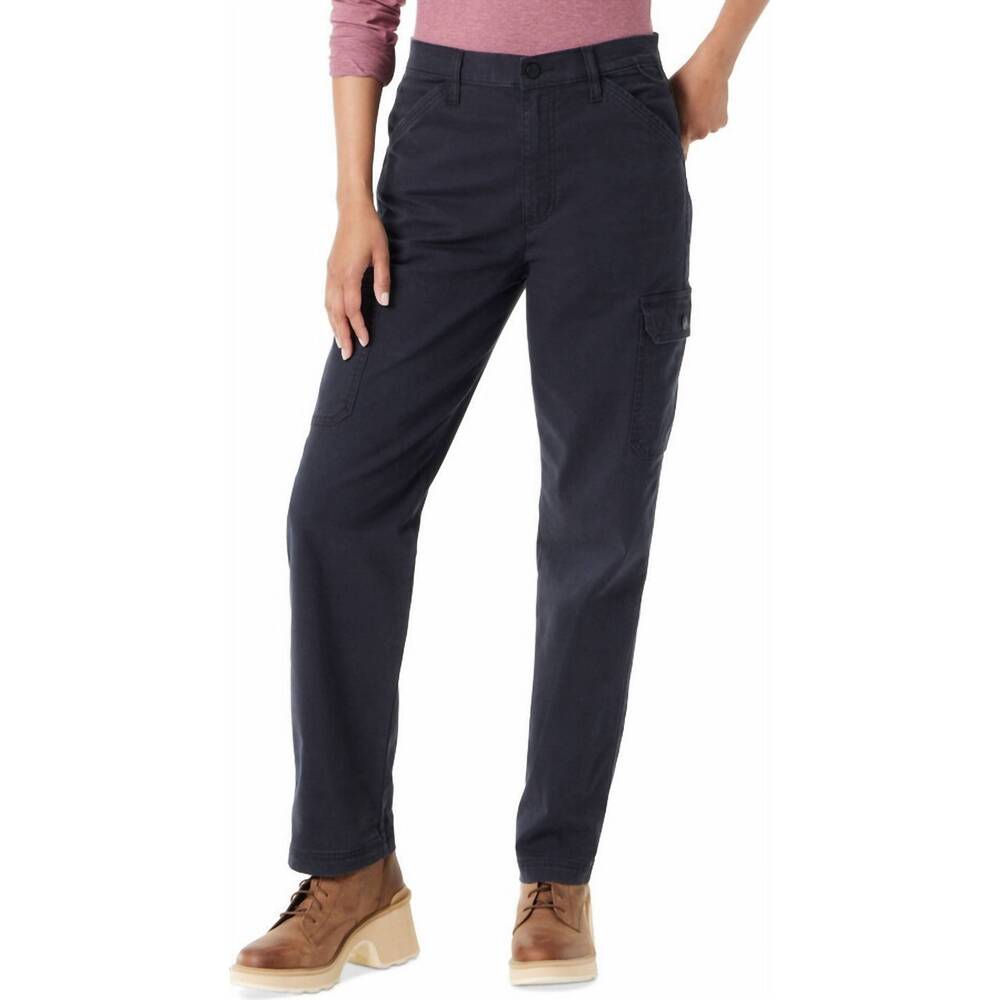 NEW BASS OUTDOOR women’s slim fit black cargo pants in black